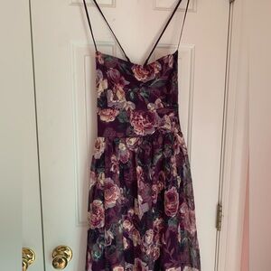 Altar’d State maxi dress floral lace plum violet size large Style Kenedy